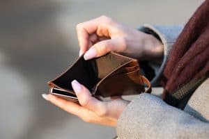empty wallet with no money